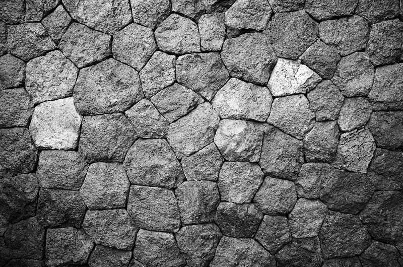 a close-up of a stone wall